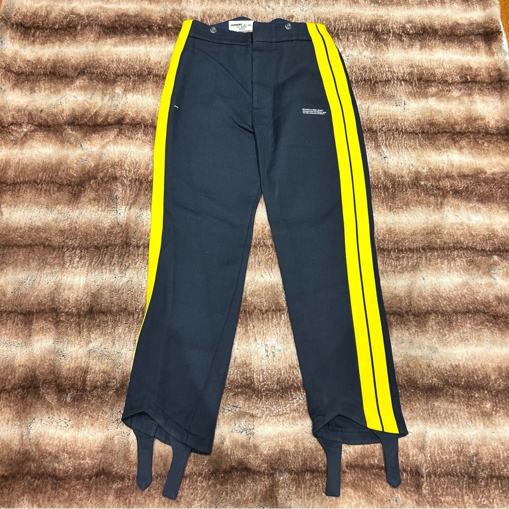 Off-White Equestrian Pant Navy Yellow